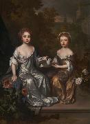 unknow artist Portrait of Henrietta and Mary Hyde USA oil painting artist